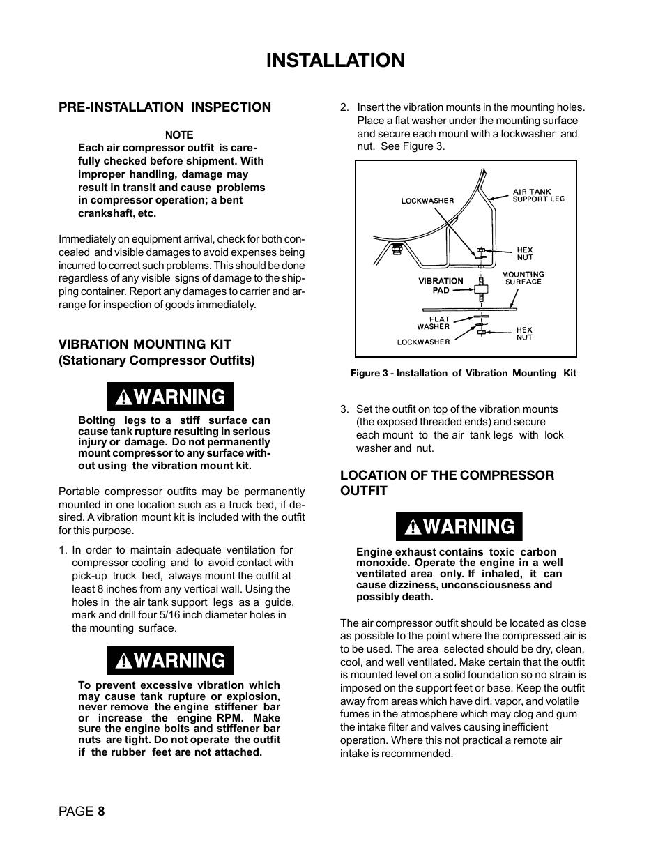 Installation | DeVilbiss DACE-7161-2 User Manual | Page 8 / 32