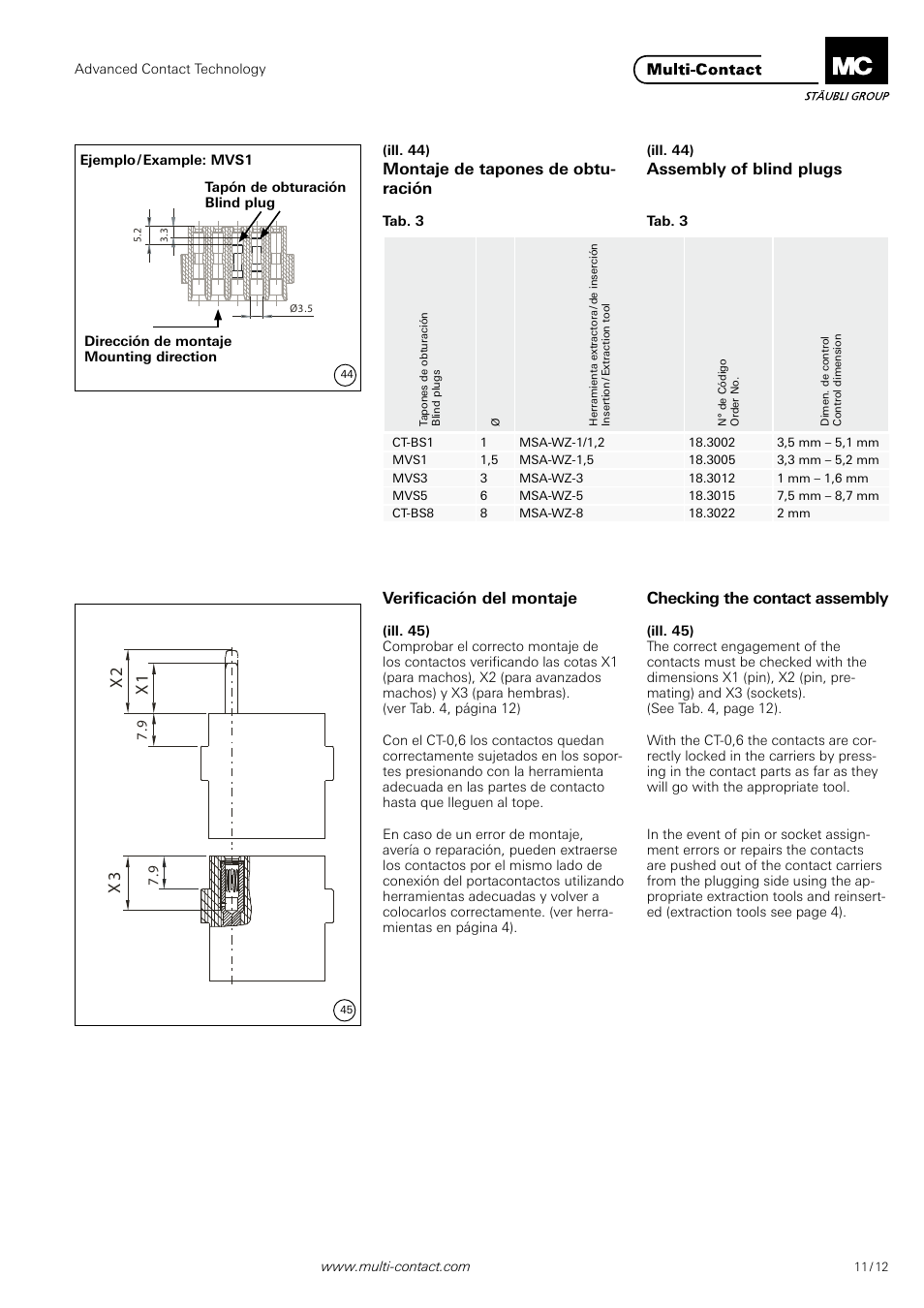 X1 x 2 x 3 | Multi-Contact MA213-01 User Manual | Page 11 / 12