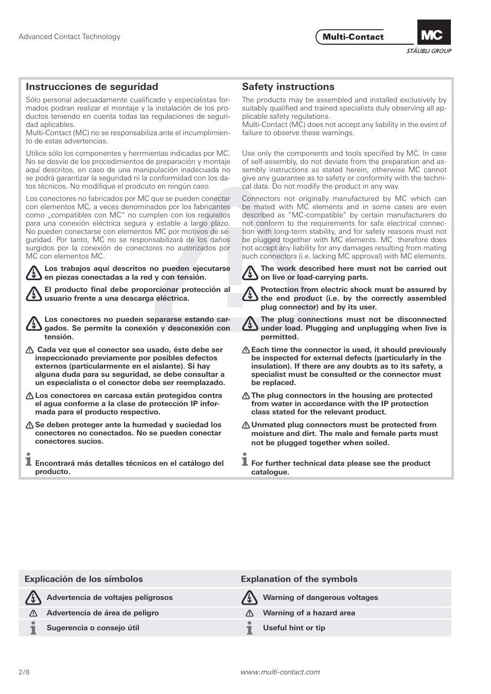 Multi-Contact MA213-02 User Manual | Page 2 / 8