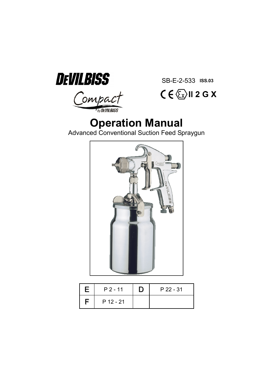 DeVilbiss COMPACT P2-11 User Manual | 32 pages