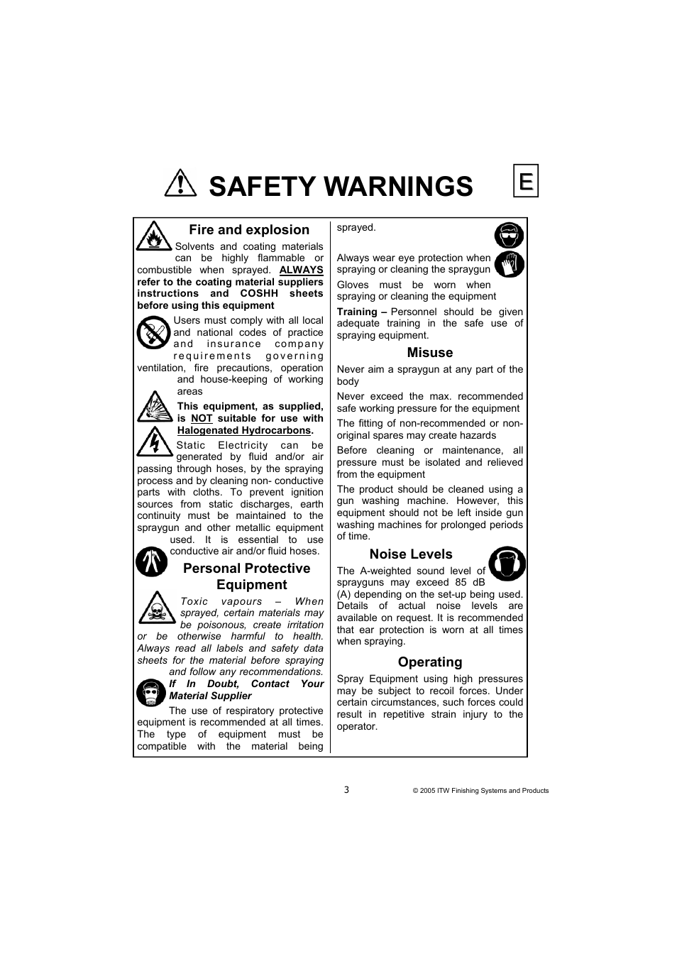 Safety warnings | DeVilbiss COMPACT P2-11 User Manual | Page 3 / 32