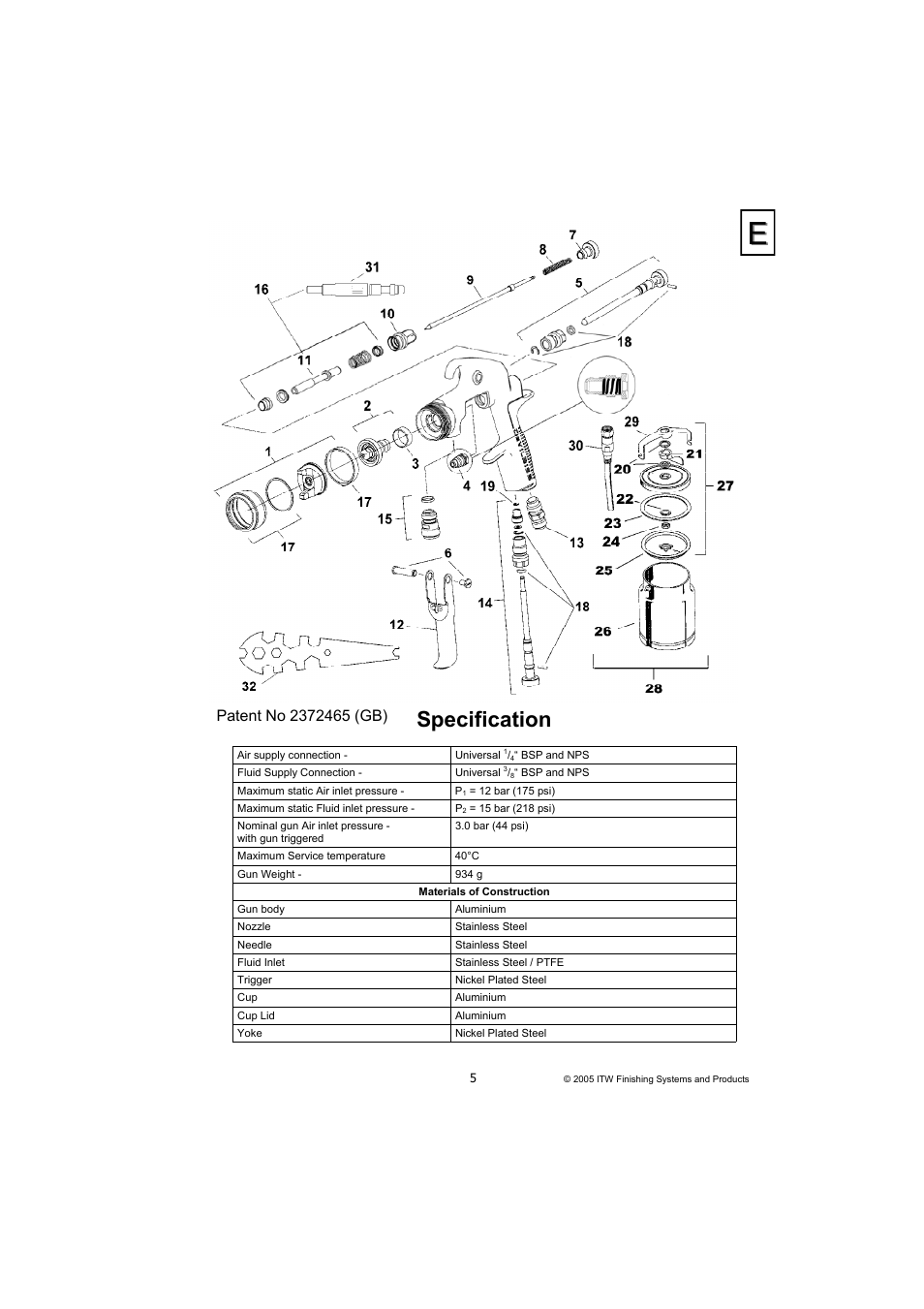 Specification | DeVilbiss COMPACT P2-11 User Manual | Page 5 / 32