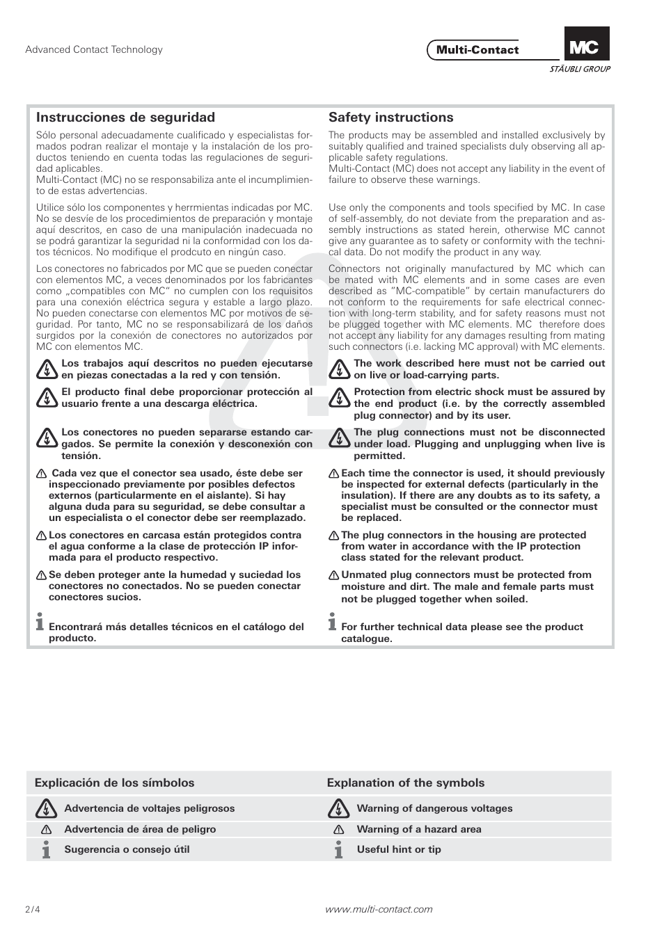 Multi-Contact MA213-03 User Manual | Page 2 / 4