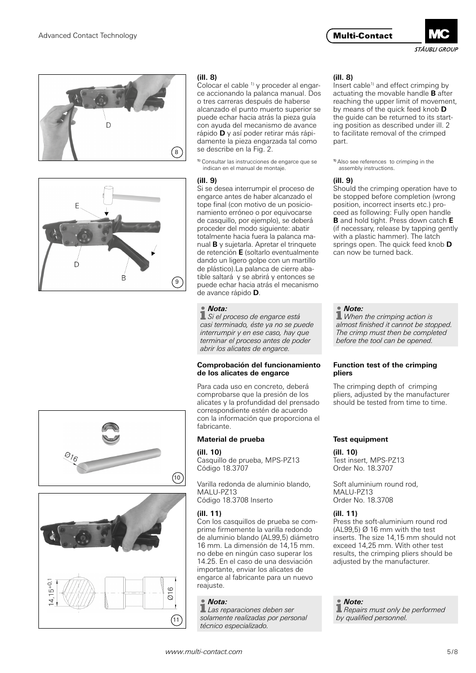 Multi-Contact MA224 User Manual | Page 5 / 8