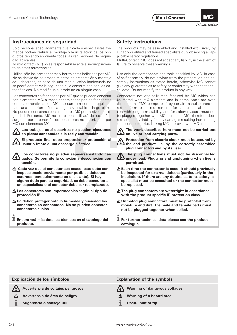 Multi-Contact MA226 User Manual | Page 2 / 8