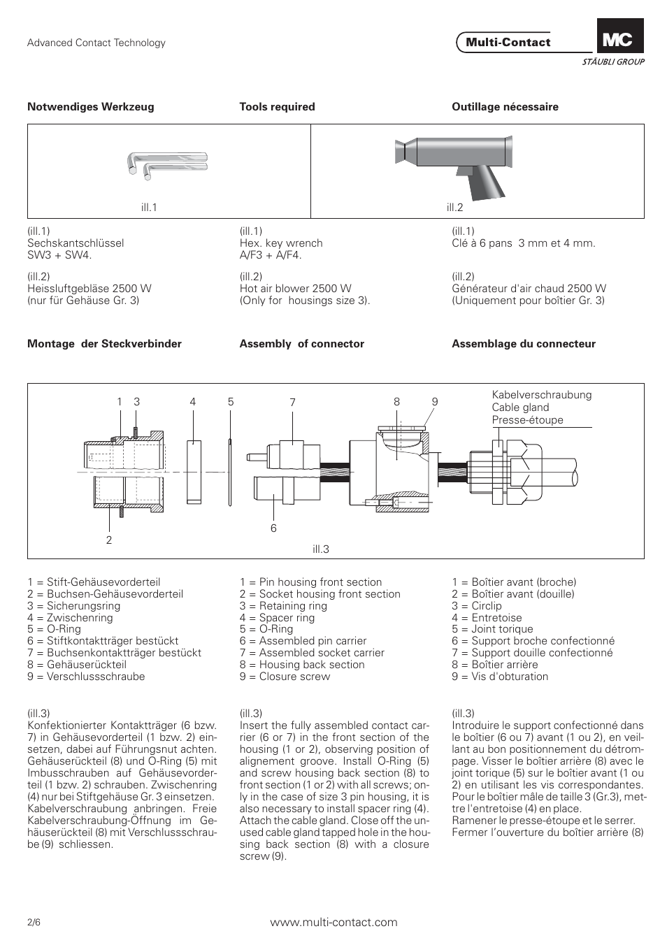 Multi-Contact MA203 User Manual | Page 2 / 6