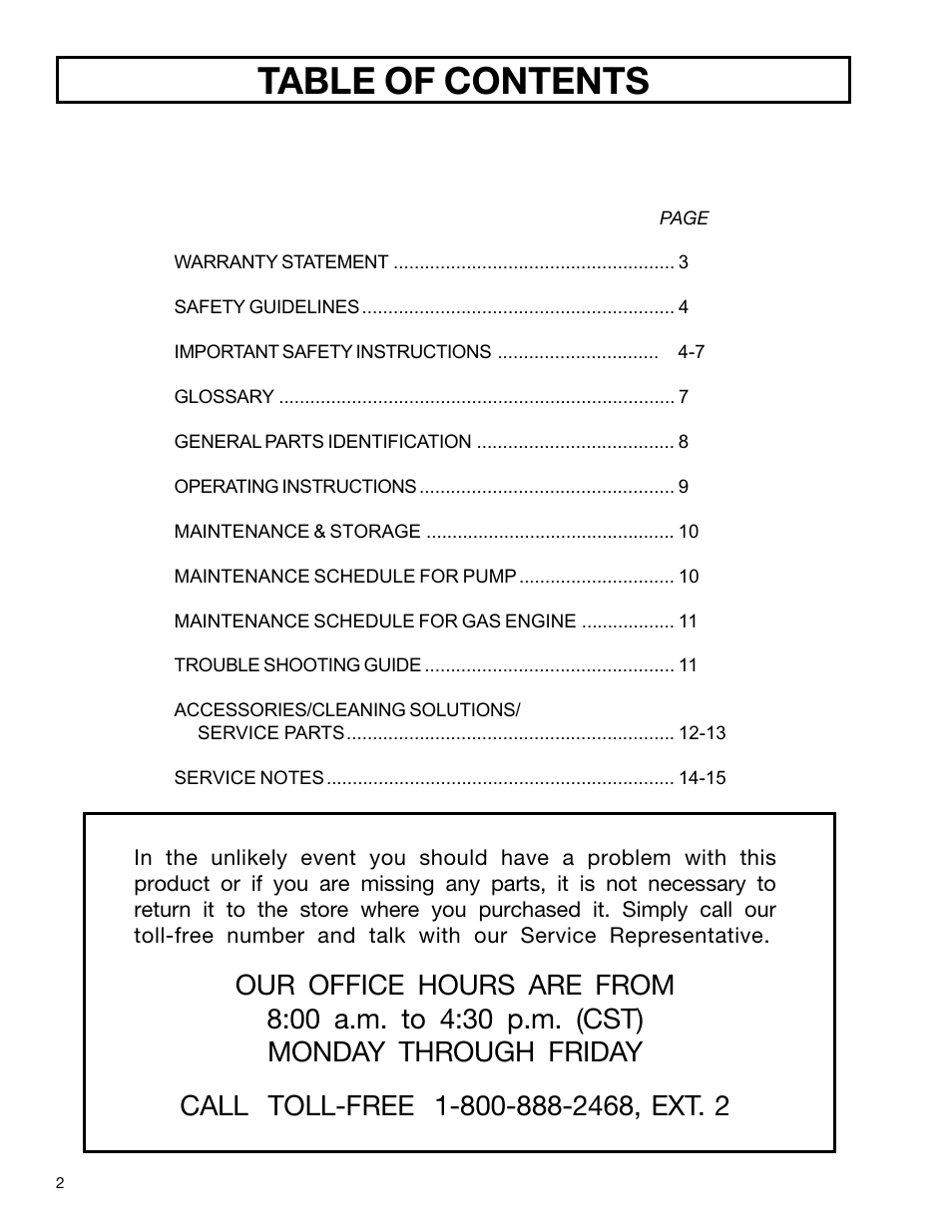 DeVilbiss WG1530 User Manual | Page 2 / 16