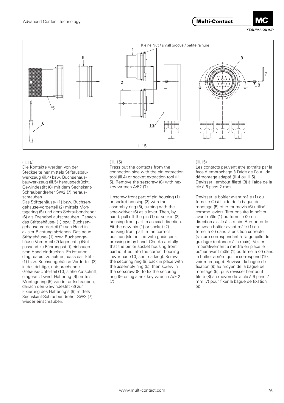 Multi-Contact MA221 User Manual | Page 7 / 8