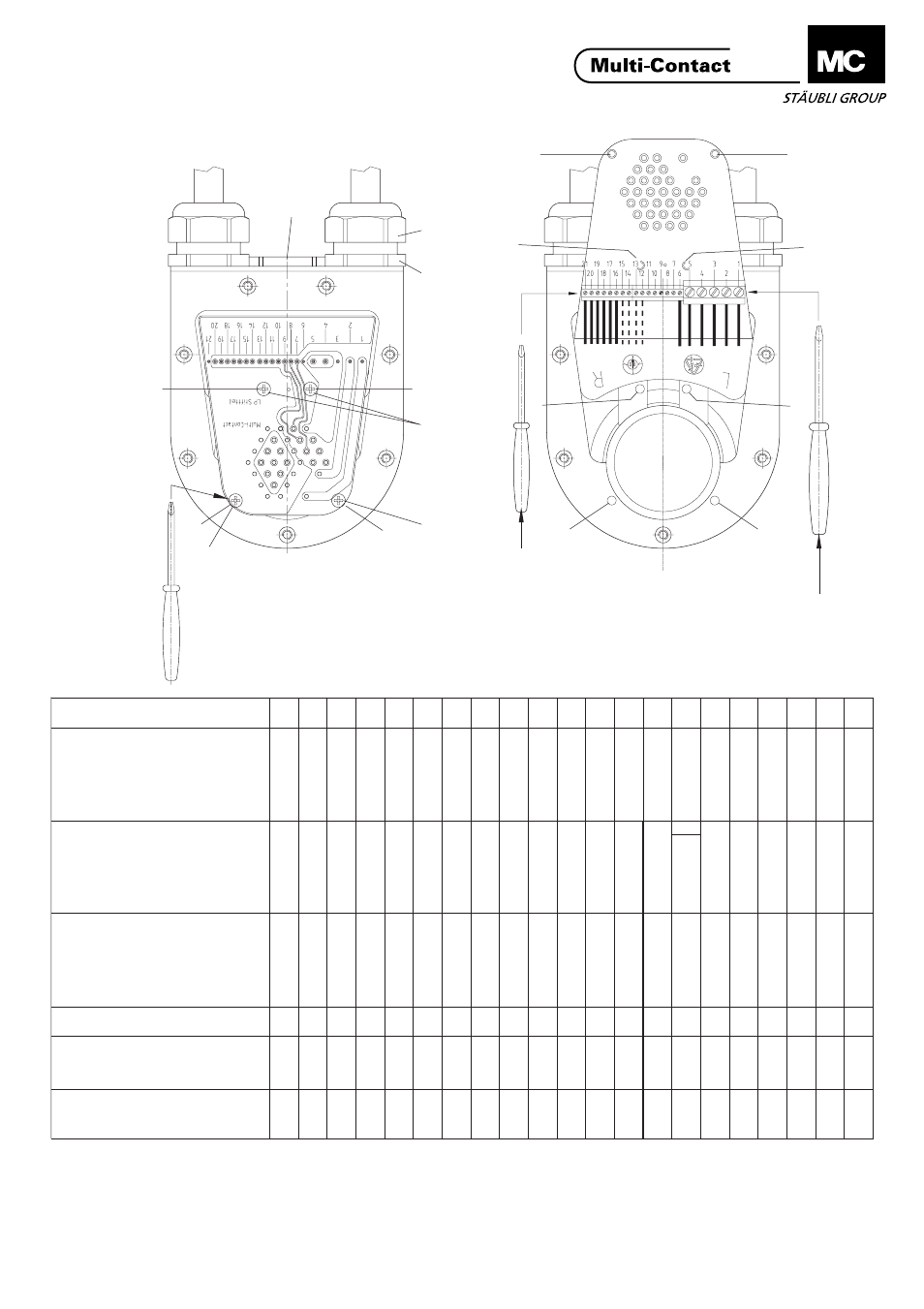 Ill.6 tab. 1 | Multi-Contact MA235 User Manual | Page 5 / 8