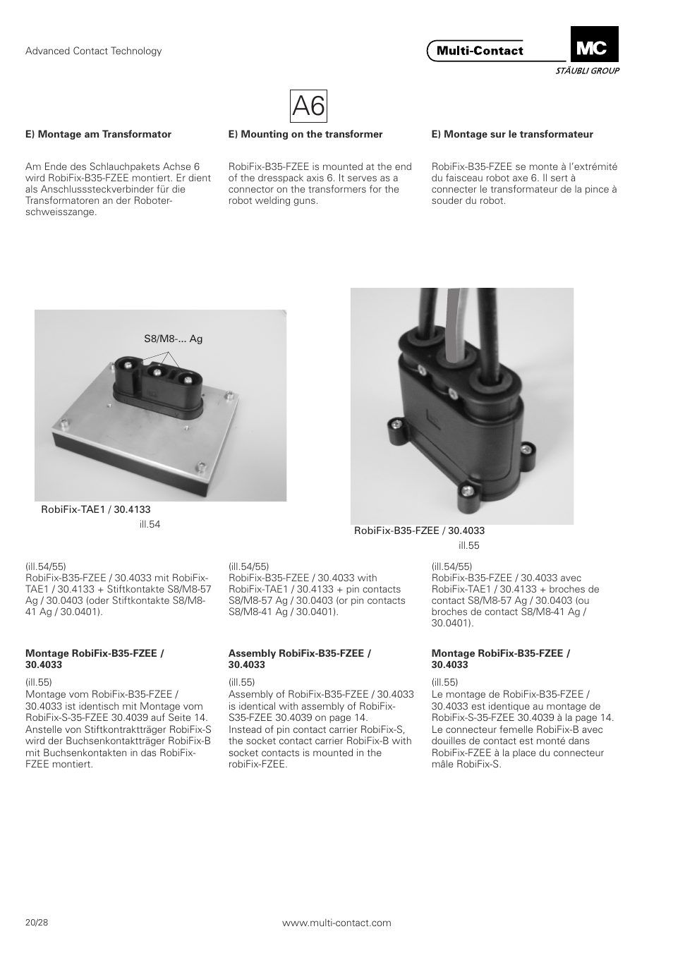 Multi-Contact MA301 User Manual | Page 20 / 28