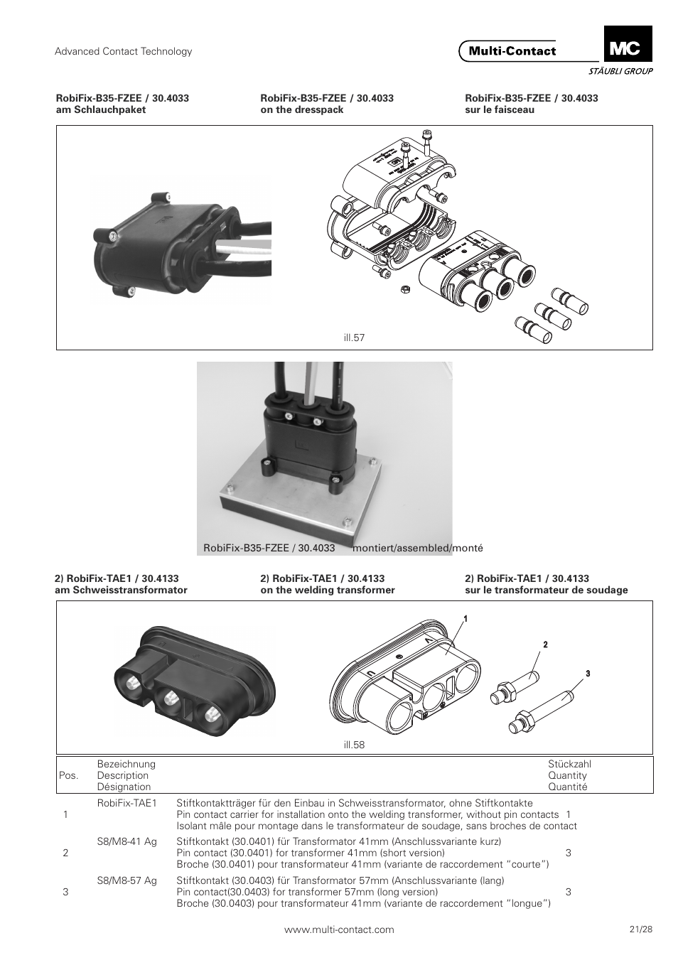 Multi-Contact MA301 User Manual | Page 21 / 28