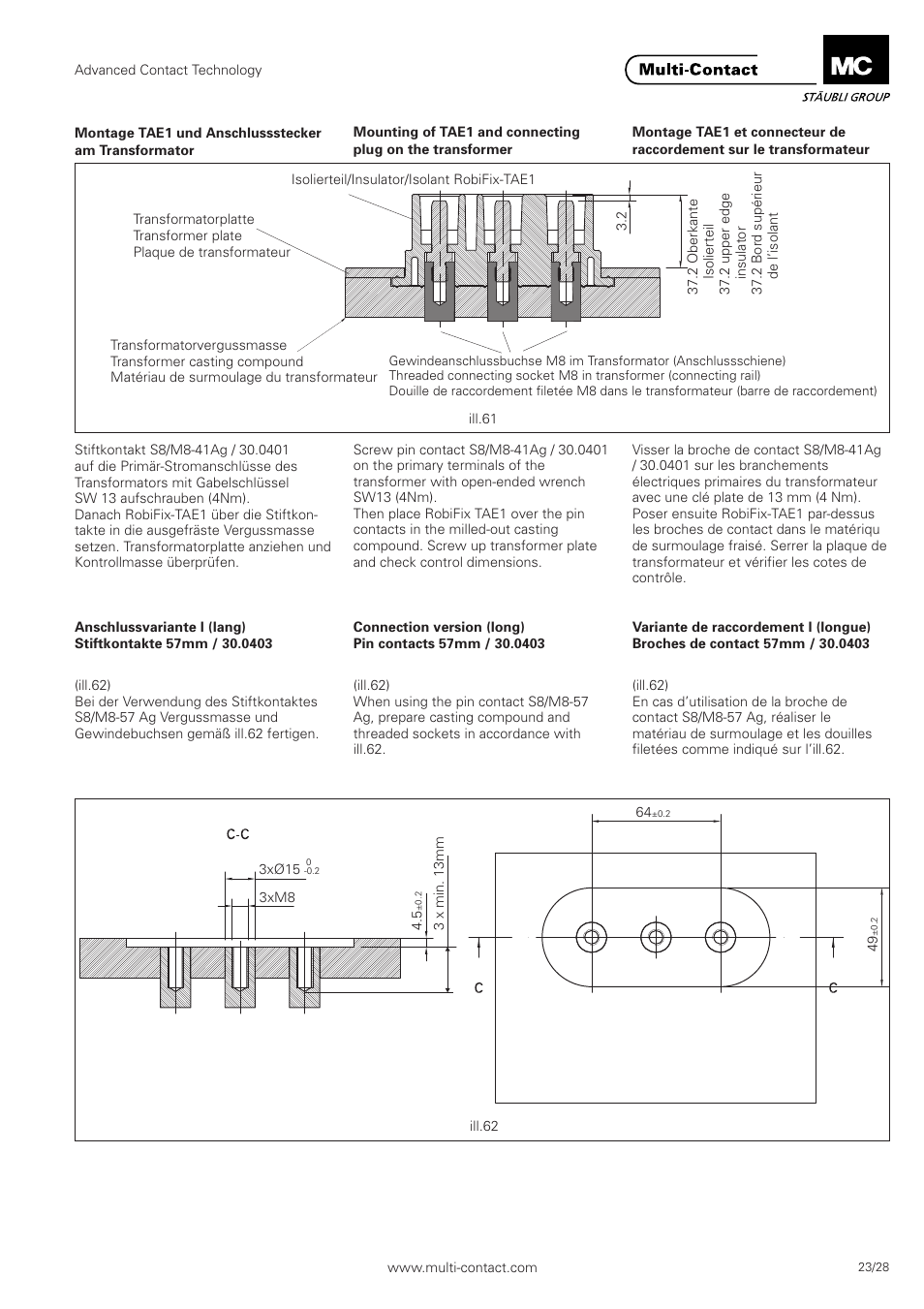 Multi-Contact MA301 User Manual | Page 23 / 28