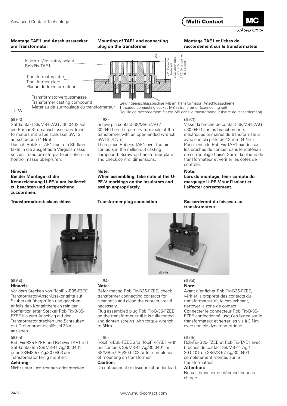Multi-Contact MA301 User Manual | Page 24 / 28