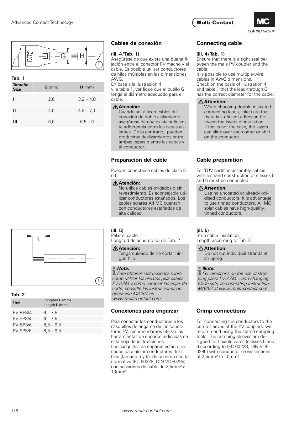 Multi-Contact MA207 User Manual | Page 4 / 8