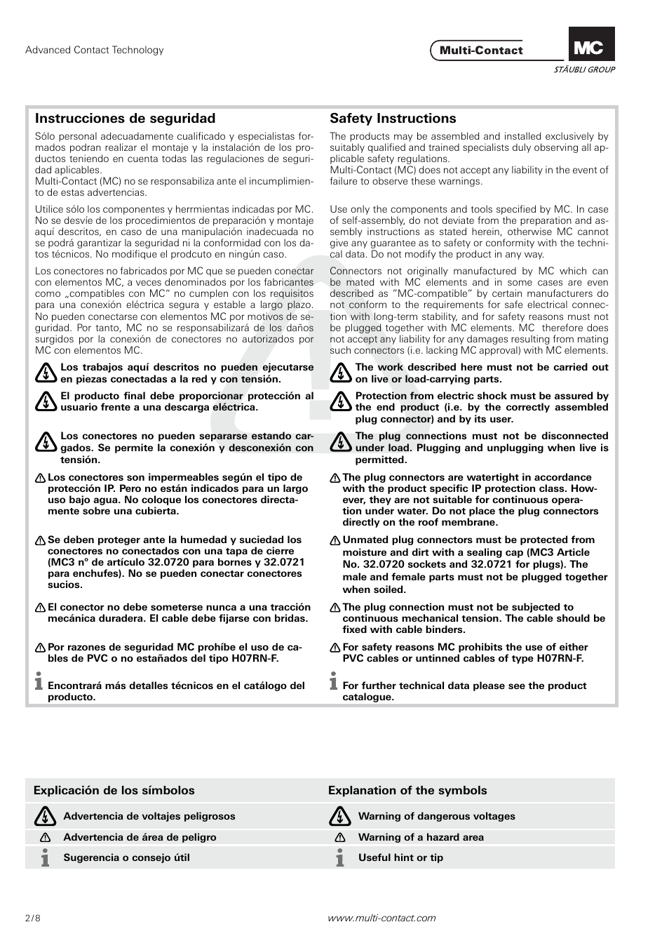 Multi-Contact MA223 User Manual | Page 2 / 8