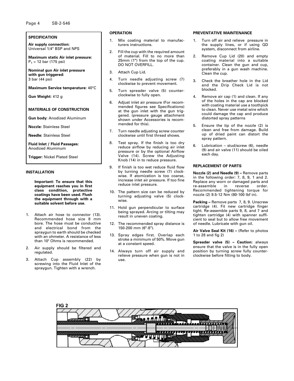 DeVilbiss COMPACT SB-2-546 User Manual | Page 4 / 20