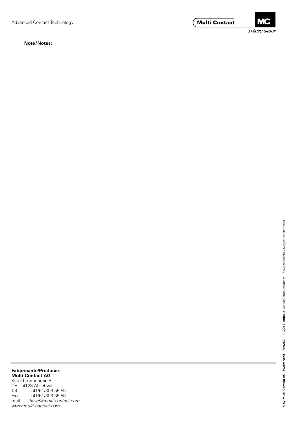 Multi-Contact MA252 User Manual | Page 3 / 3