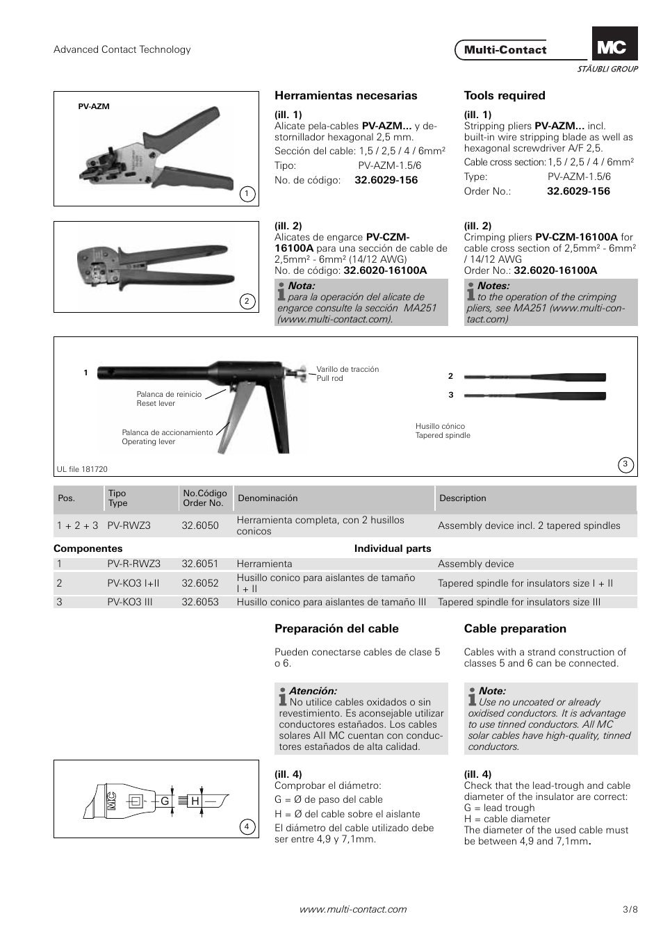 Multi-Contact MA259 User Manual | Page 3 / 8