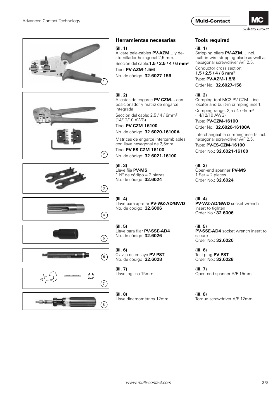 Multi-Contact MA260 User Manual | Page 3 / 8