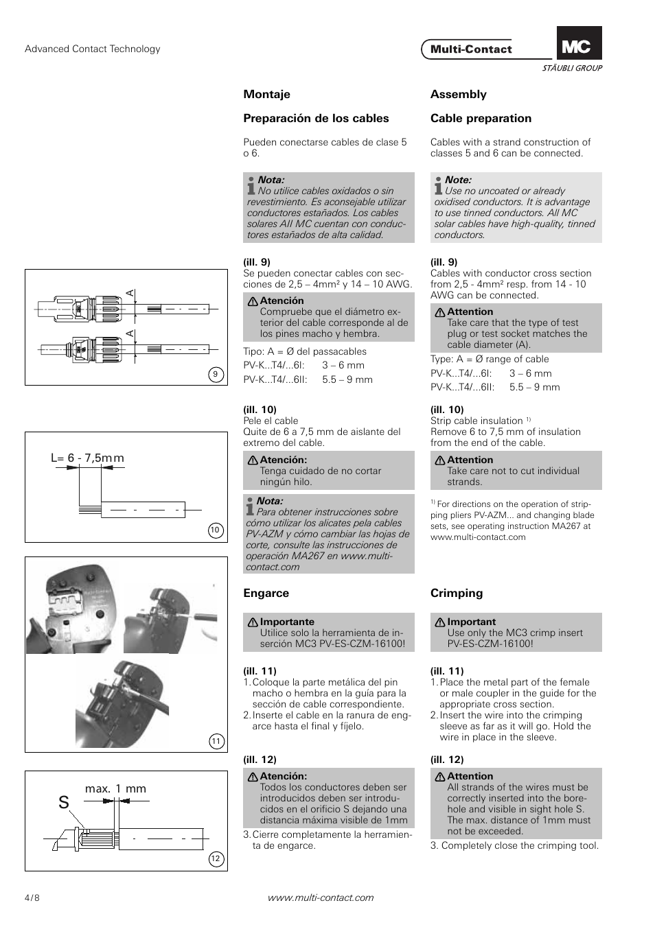 Multi-Contact MA260 User Manual | Page 4 / 8