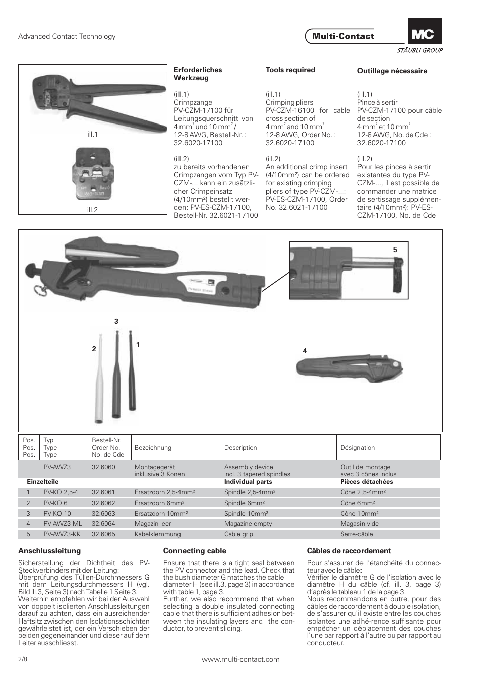 Multi-Contact MA268 User Manual | Page 2 / 8