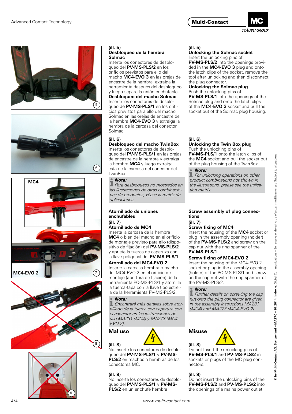 Multi-Contact MA270 User Manual | Page 4 / 4
