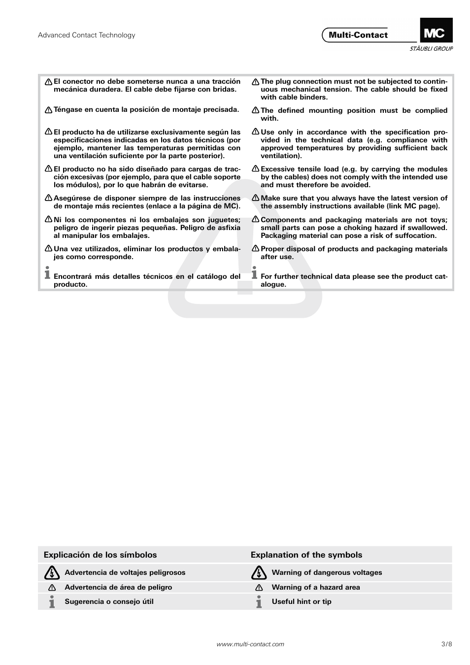 Multi-Contact MA283 User Manual | Page 3 / 8