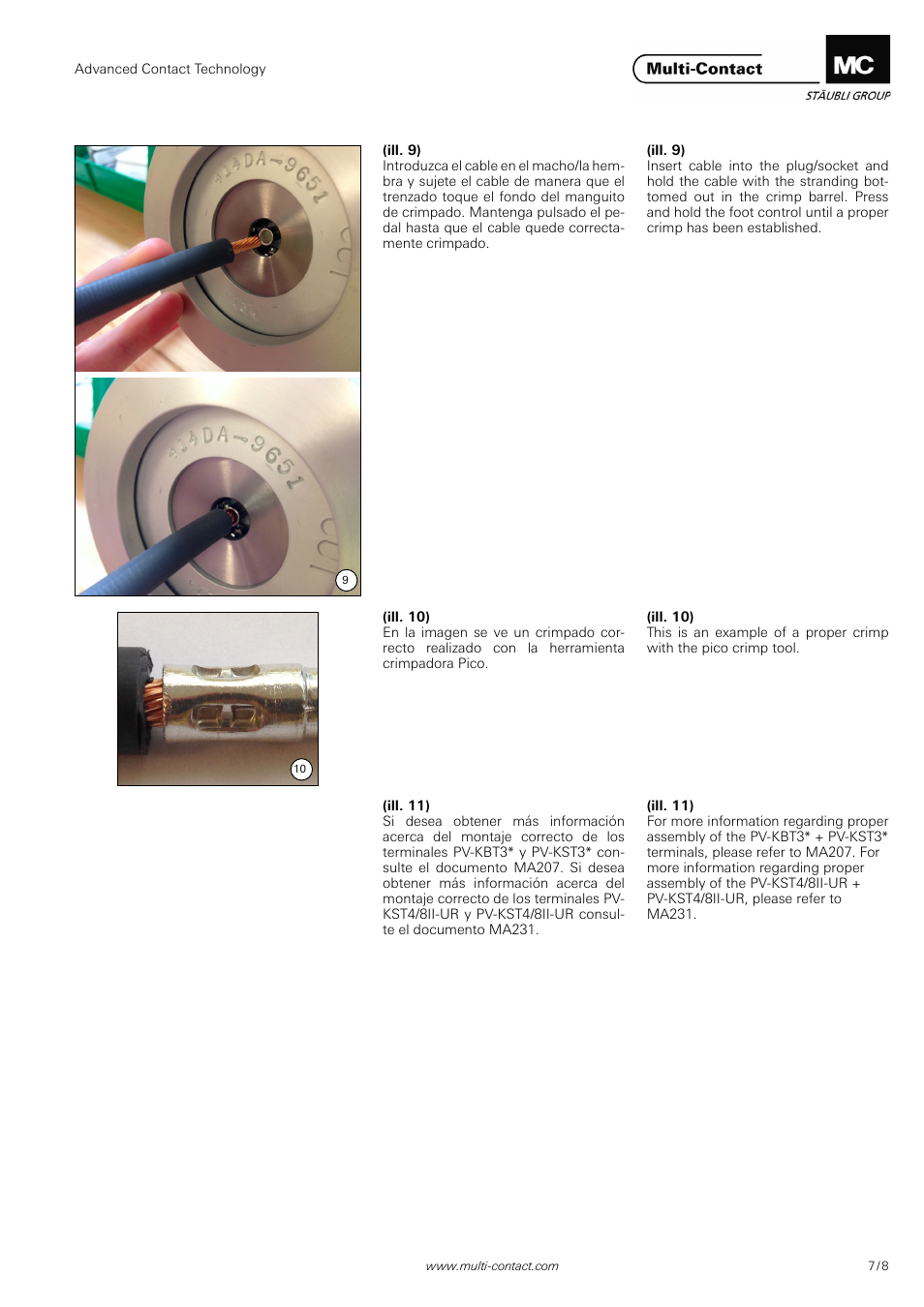 Multi-Contact MA283 User Manual | Page 7 / 8
