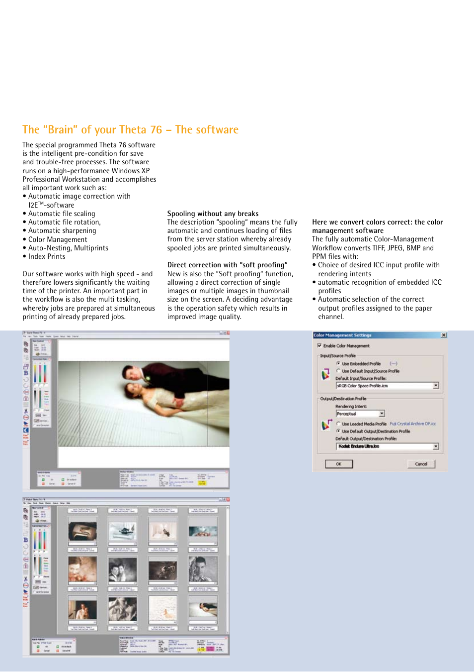 The “brain” of your theta 76 – the software | Durst Theta 76 User Manual | Page 6 / 10