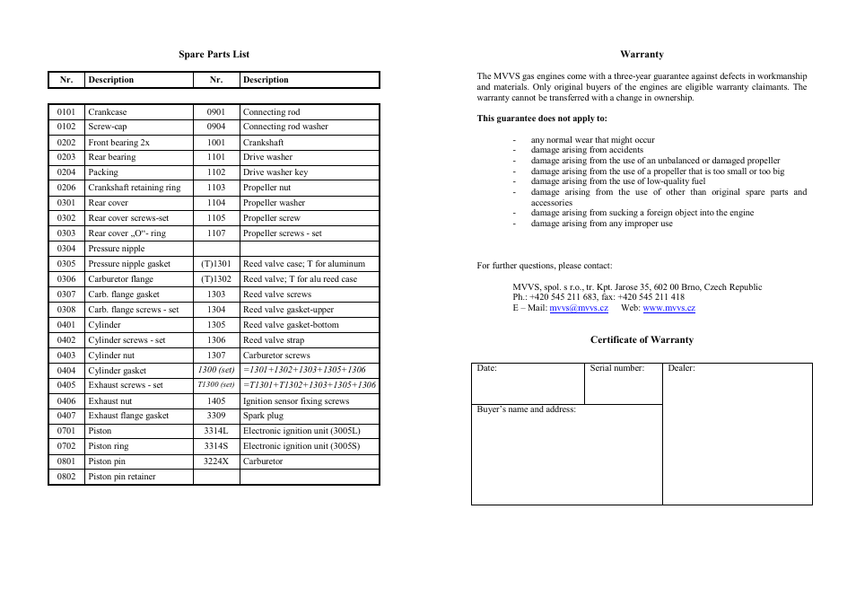 MVVS 50 IRS User Manual | Page 6 / 6