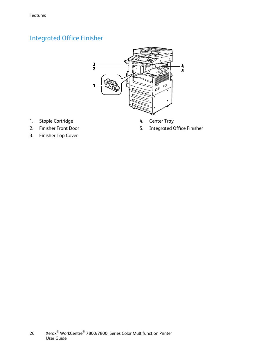 Integrated office finisher | Xerox WorkCentre 7835ii User Manual | Page 26 / 336