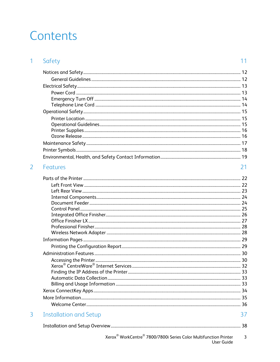 Xerox WorkCentre 7835ii User Manual | Page 3 / 336