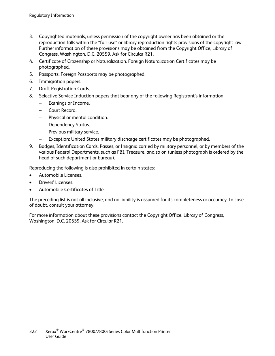 Xerox WorkCentre 7835ii User Manual | Page 322 / 336