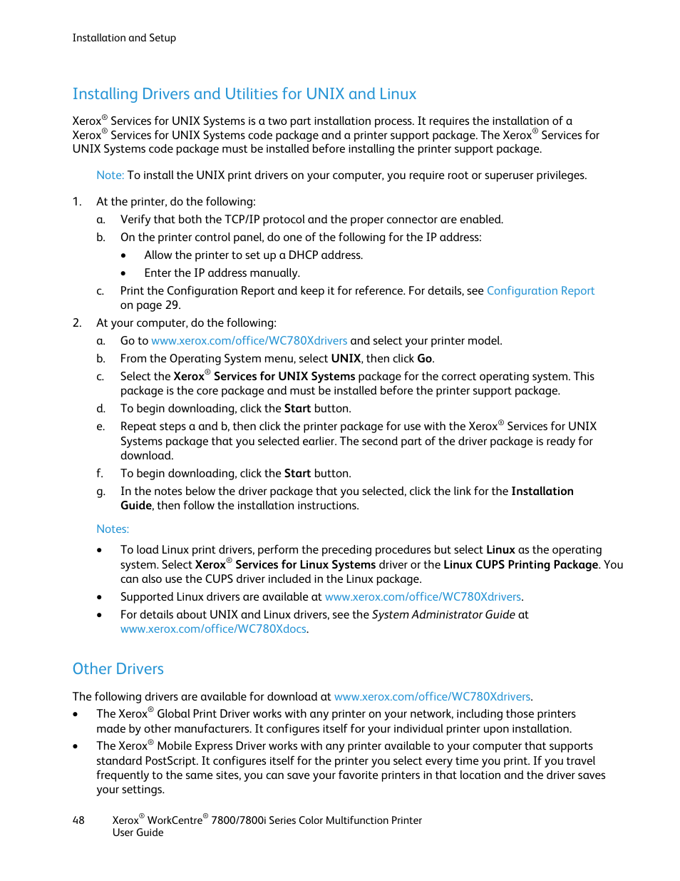 Other drivers | Xerox WorkCentre 7835ii User Manual | Page 48 / 336