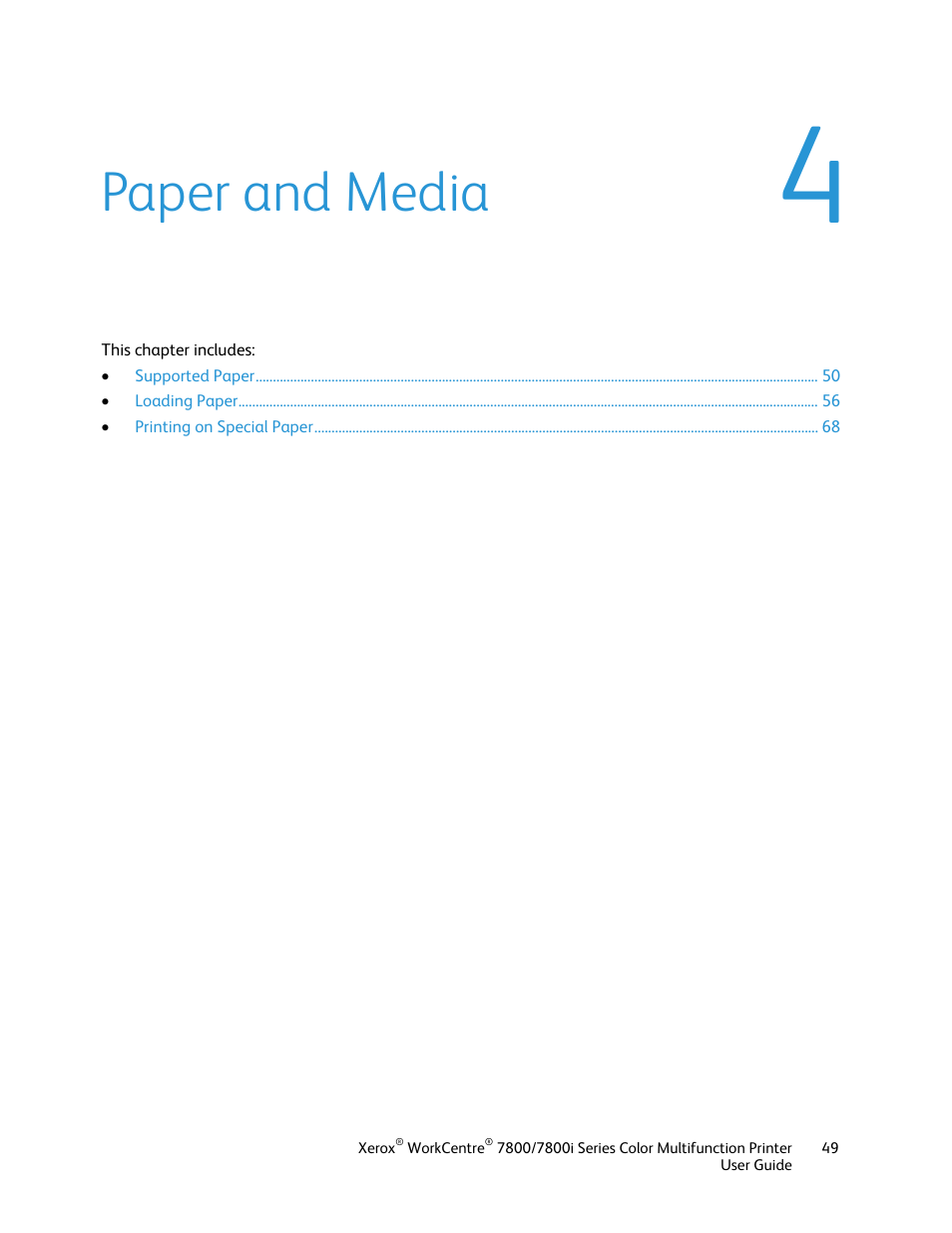 Paper and media | Xerox WorkCentre 7835ii User Manual | Page 49 / 336