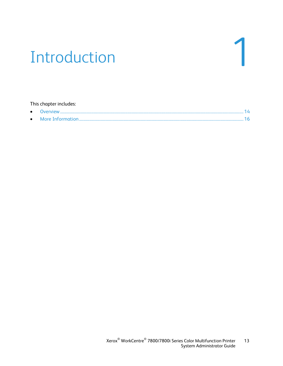 Introduction | Xerox WorkCentre 7835ii User Manual | Page 13 / 284