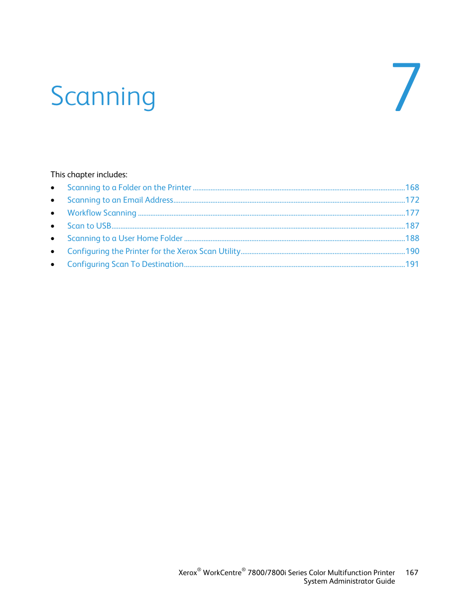 Scanning, 167, an | Xerox WorkCentre 7835ii User Manual | Page 167 / 284