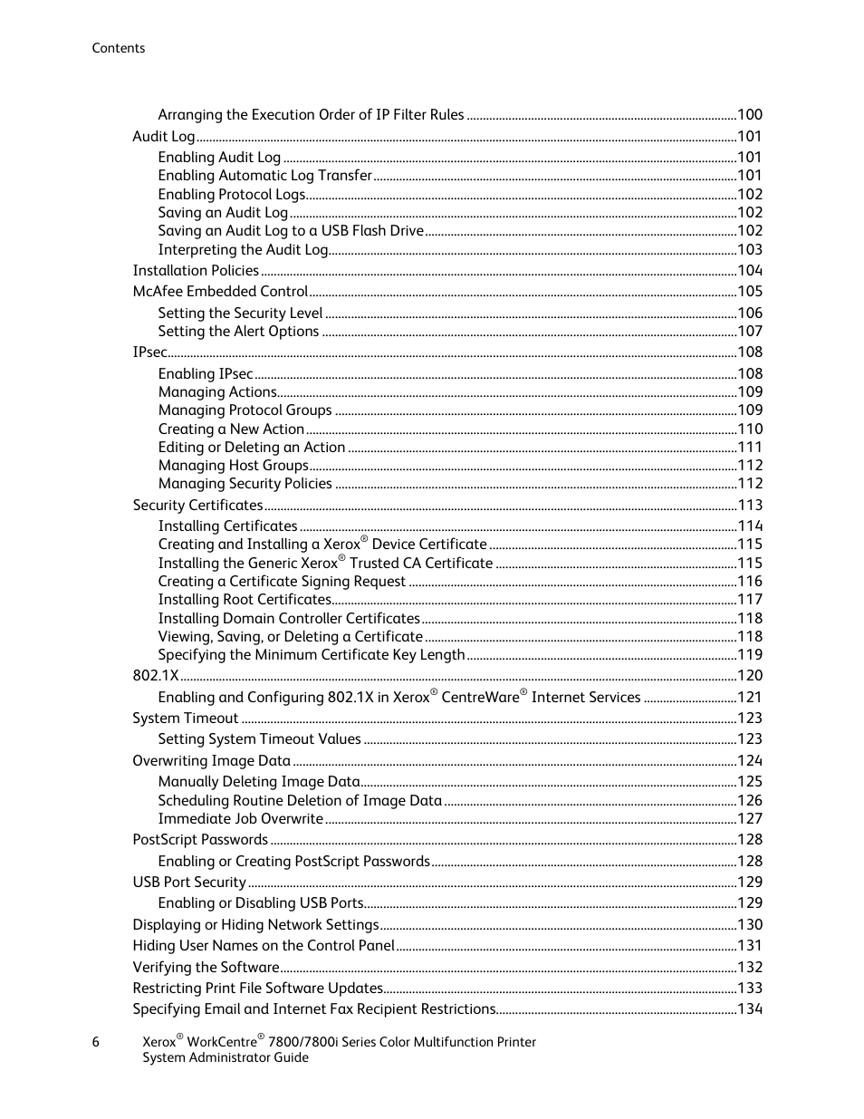 Xerox WorkCentre 7835ii User Manual | Page 6 / 284