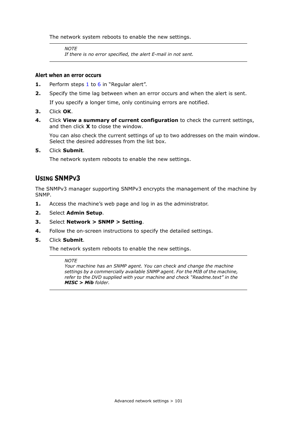 Using snmpv3, Snmp | Oki MC363dn User Manual | Page 101 / 112