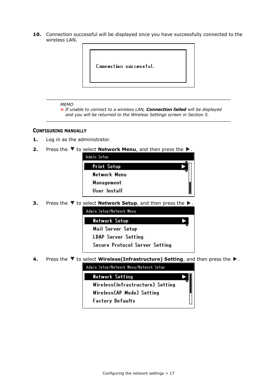 Configuring manually | Oki MC363dn User Manual | Page 17 / 112