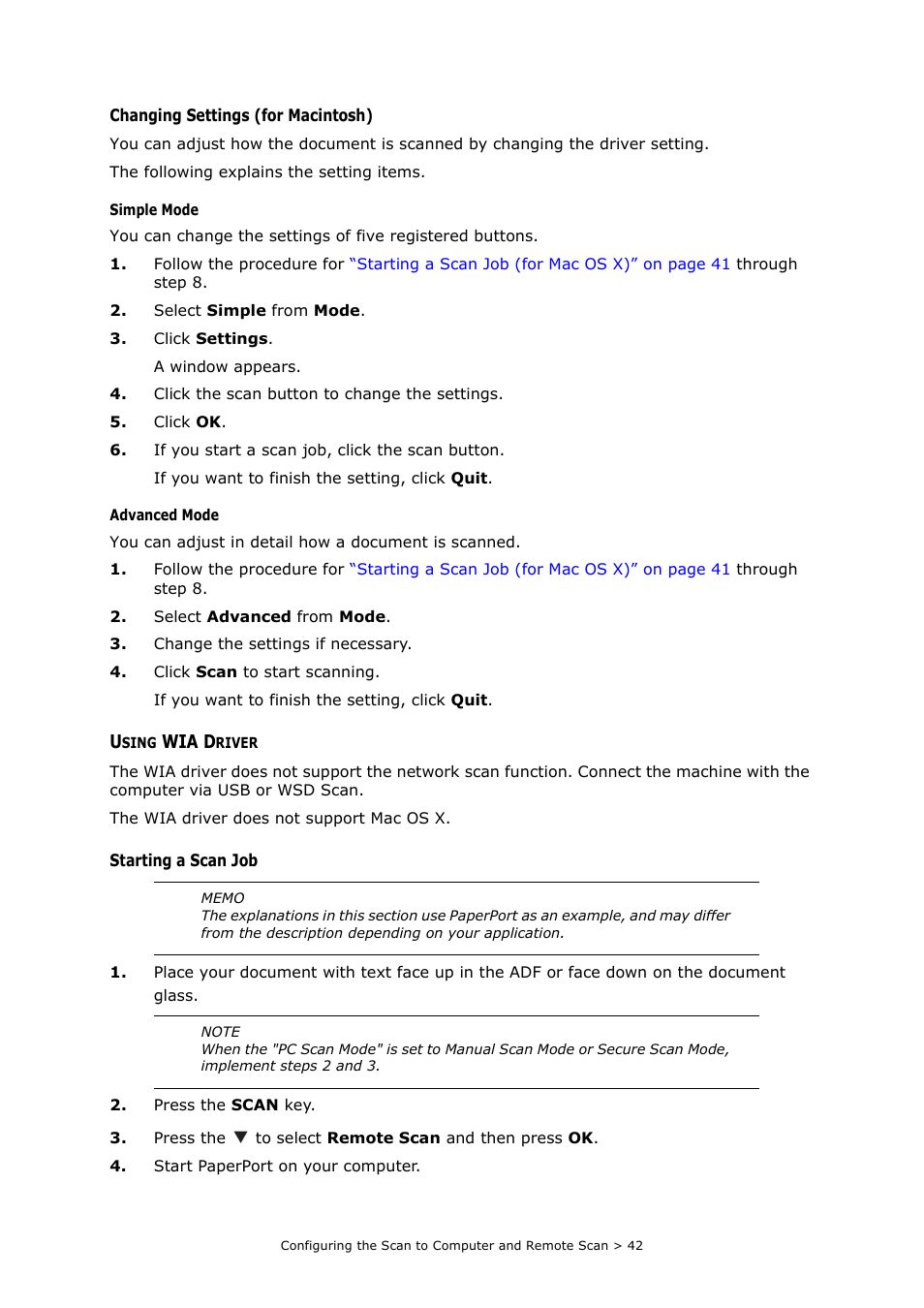 Using wia driver, Wia d | Oki MC363dn User Manual | Page 42 / 112