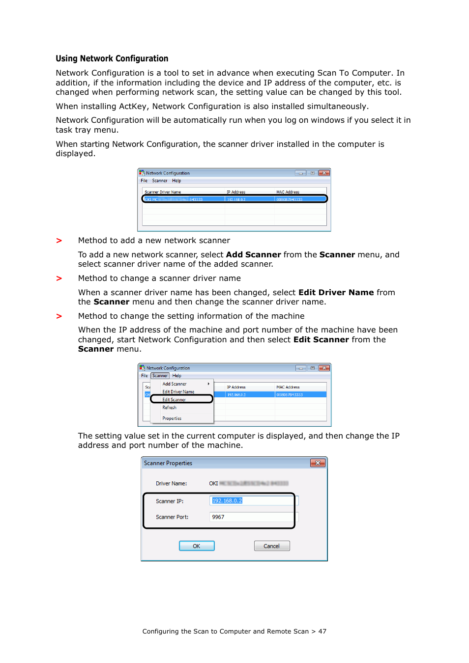 Oki MC363dn User Manual | Page 47 / 112