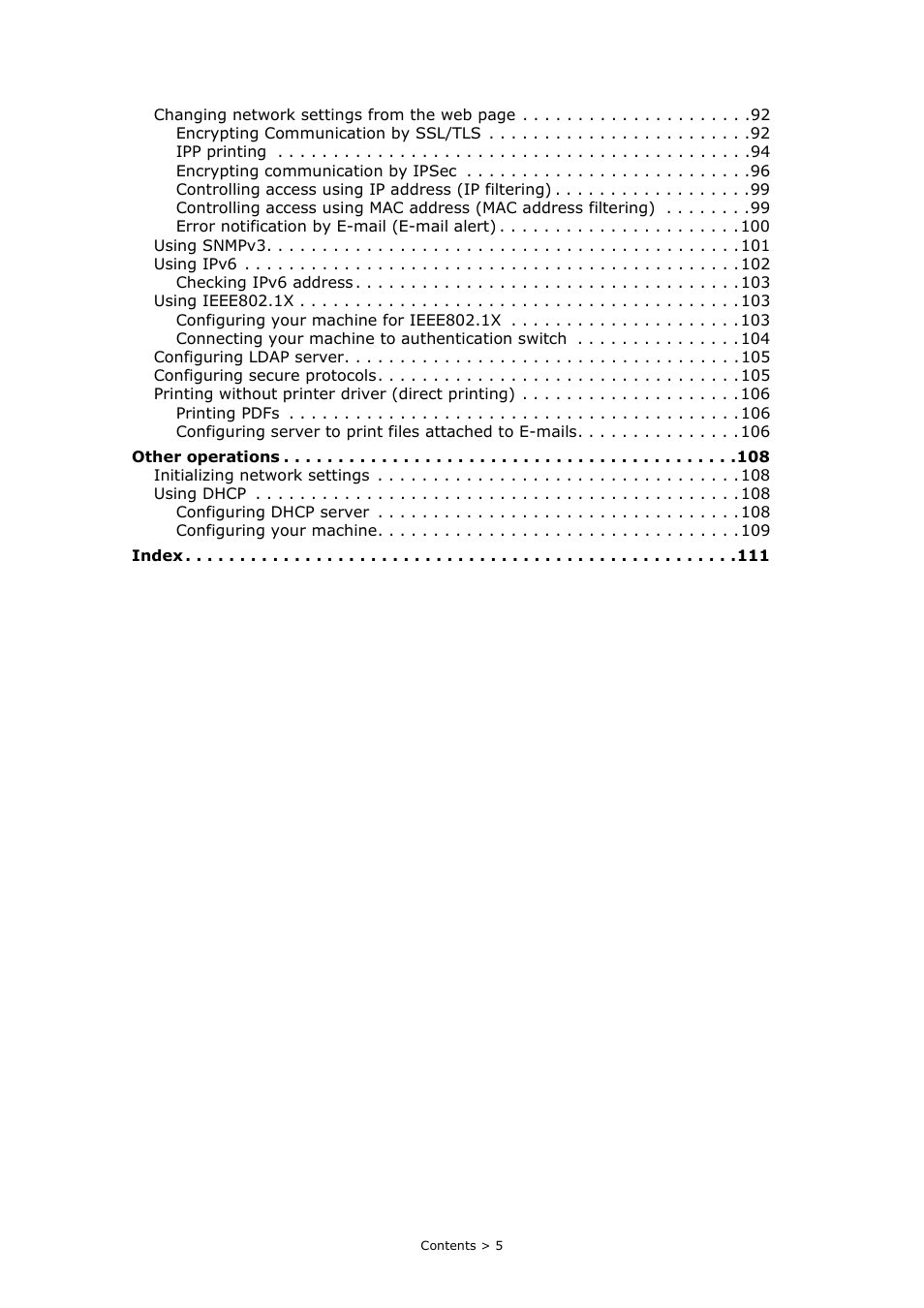 Oki MC363dn User Manual | Page 5 / 112