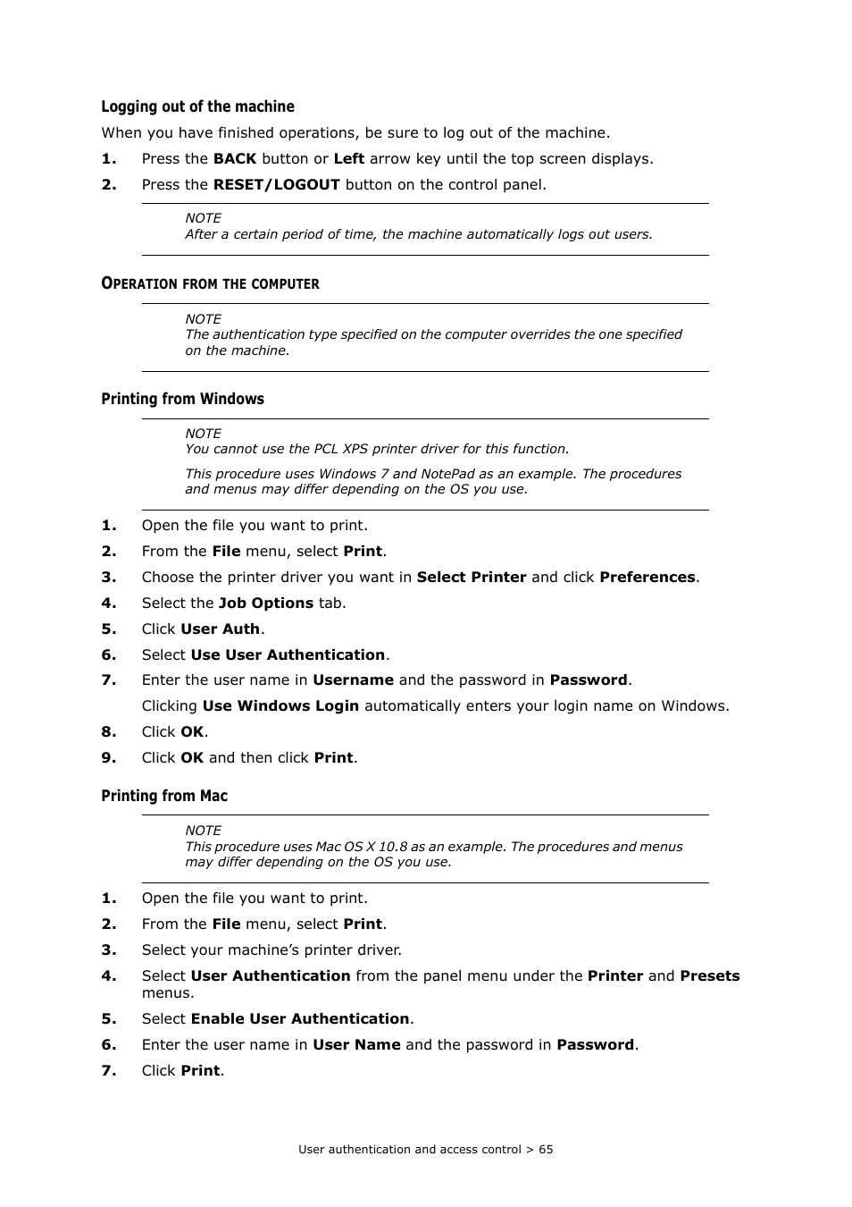 Operation from the computer | Oki MC363dn User Manual | Page 65 / 112