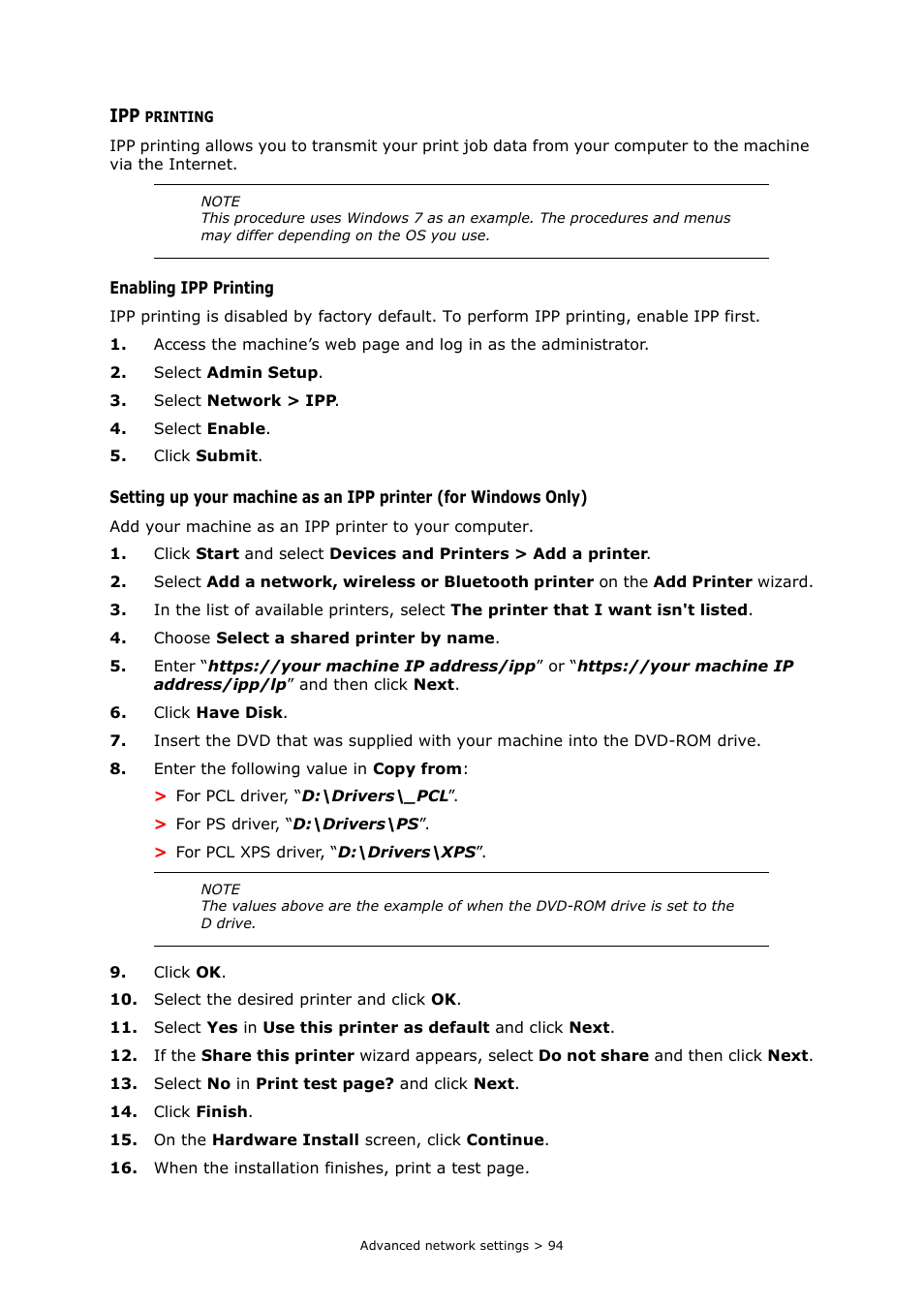 Ipp printing | Oki MC363dn User Manual | Page 94 / 112