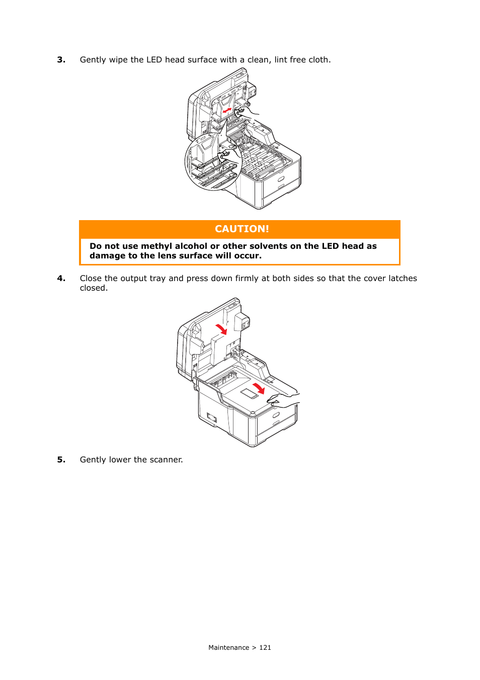 Caution | Oki MC363dn User Manual | Page 121 / 146