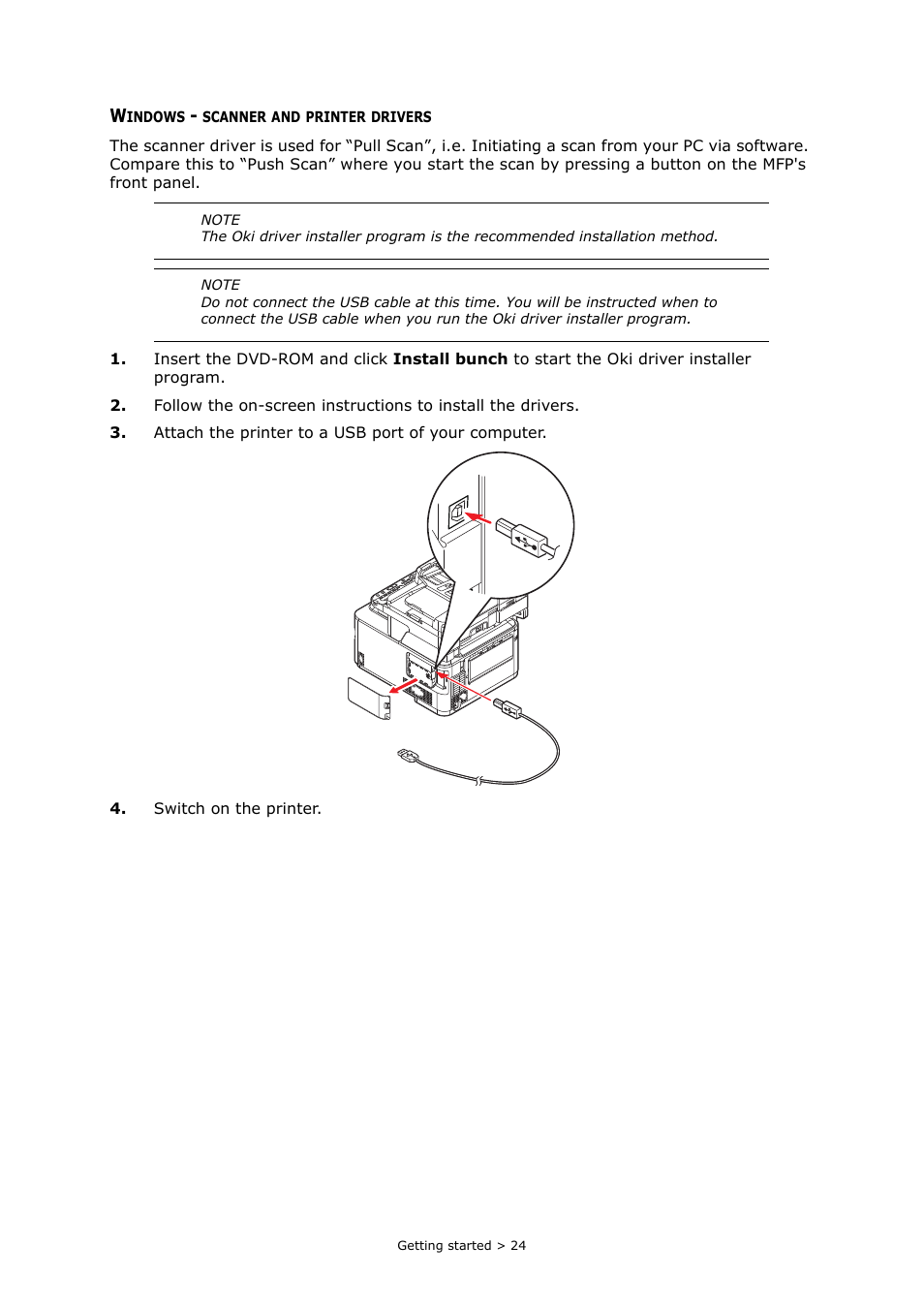 Windows - scanner and printer drivers | Oki MC363dn User Manual | Page 24 / 146