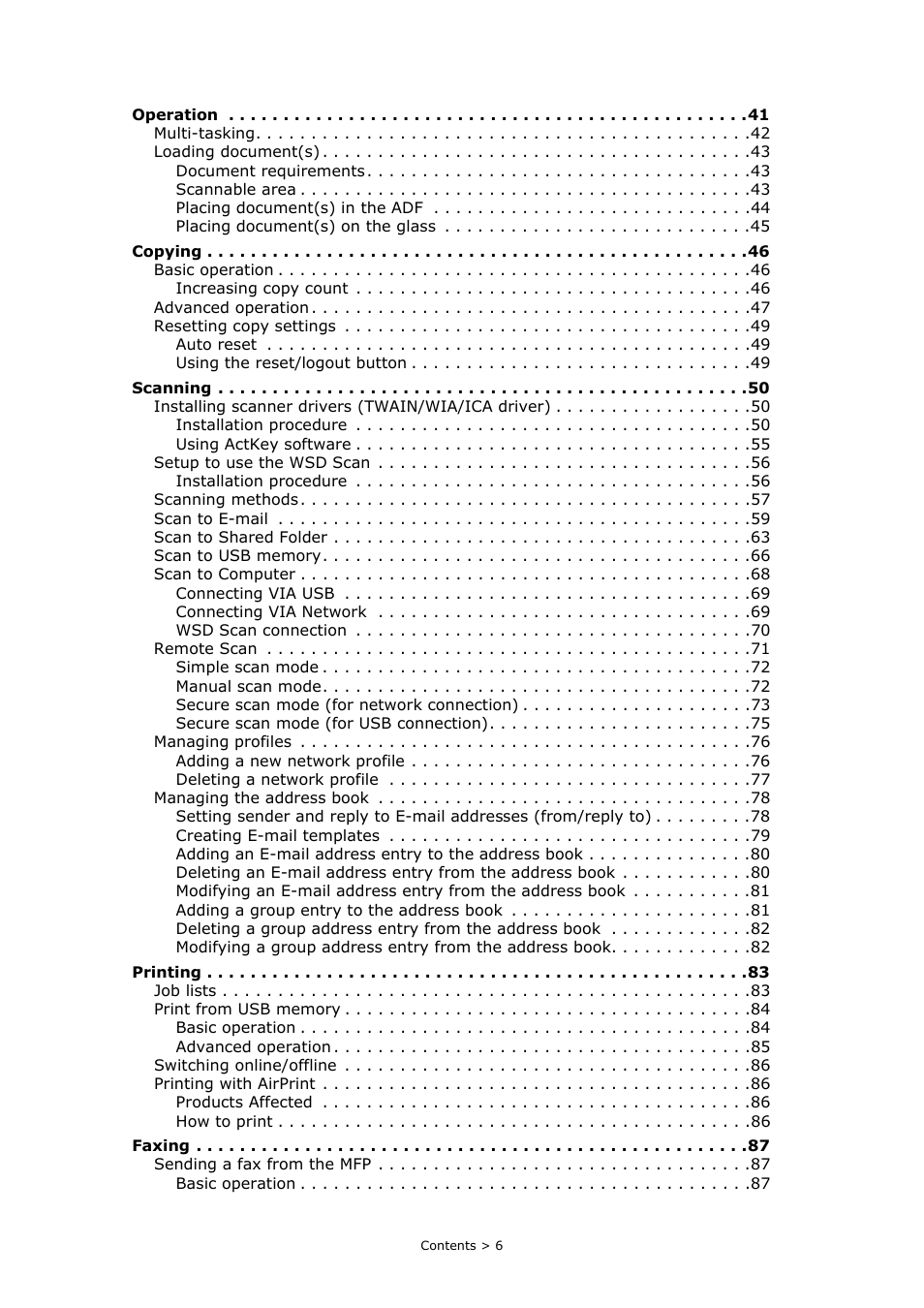 Oki MC363dn User Manual | Page 6 / 146