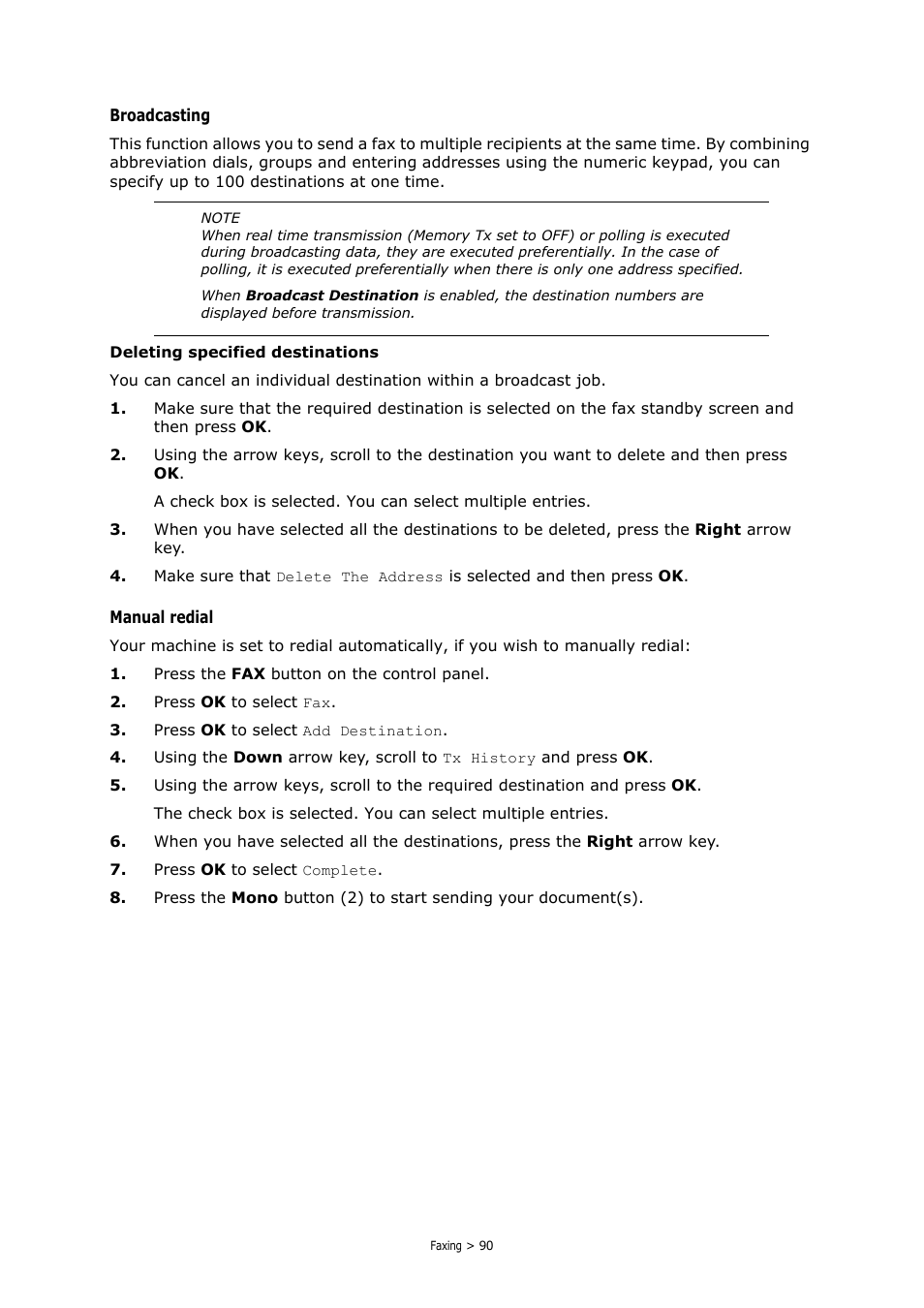 Deleting | Oki MC363dn User Manual | Page 90 / 146