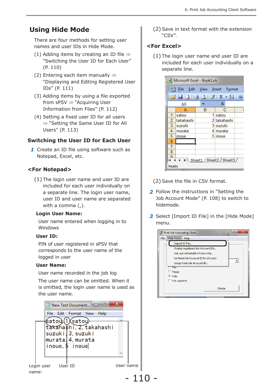Using hide mode | Oki MC363dn User Manual | Page 110 / 257